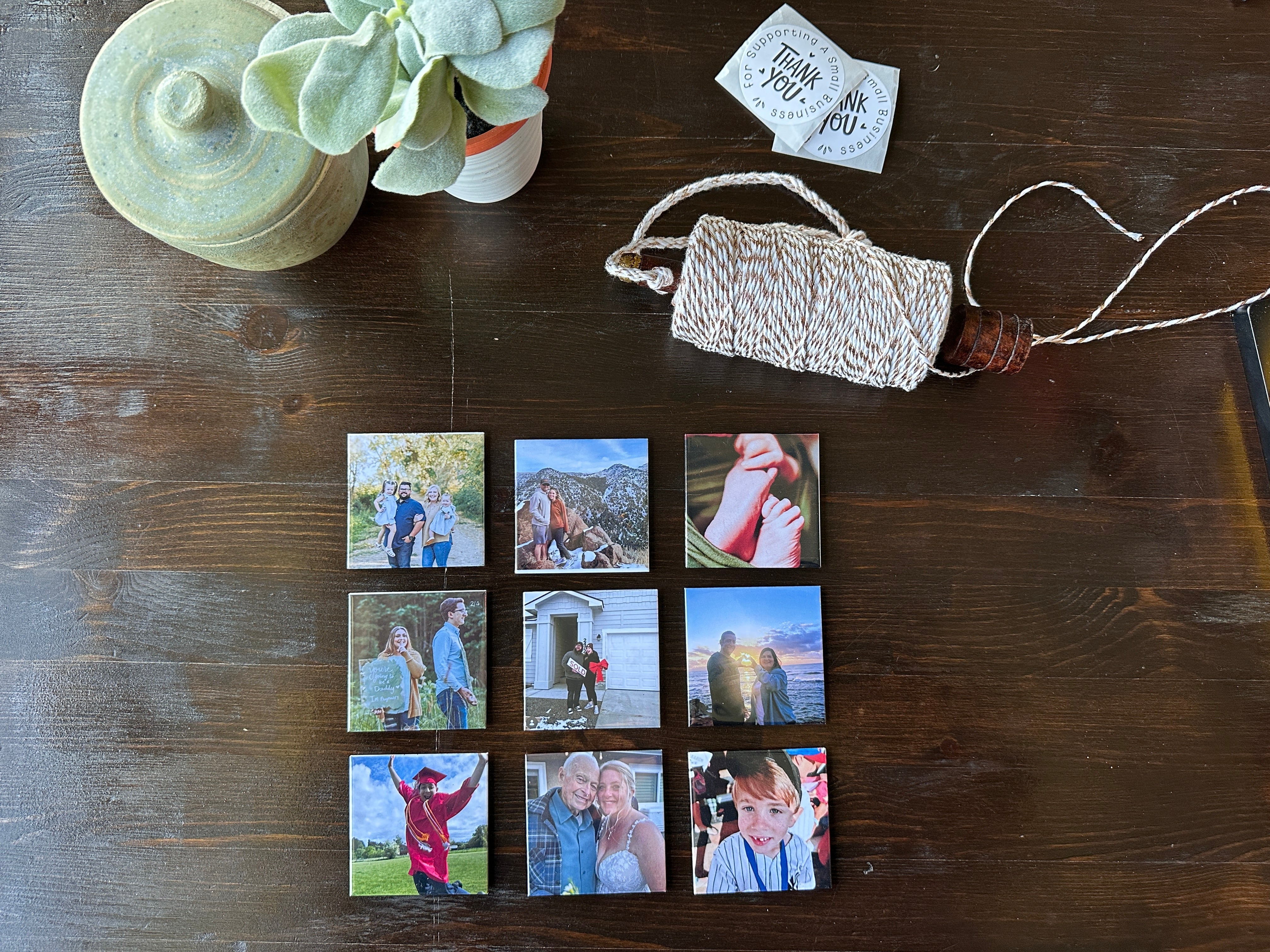 9 Photo Magnet Set – Nine Square Photos