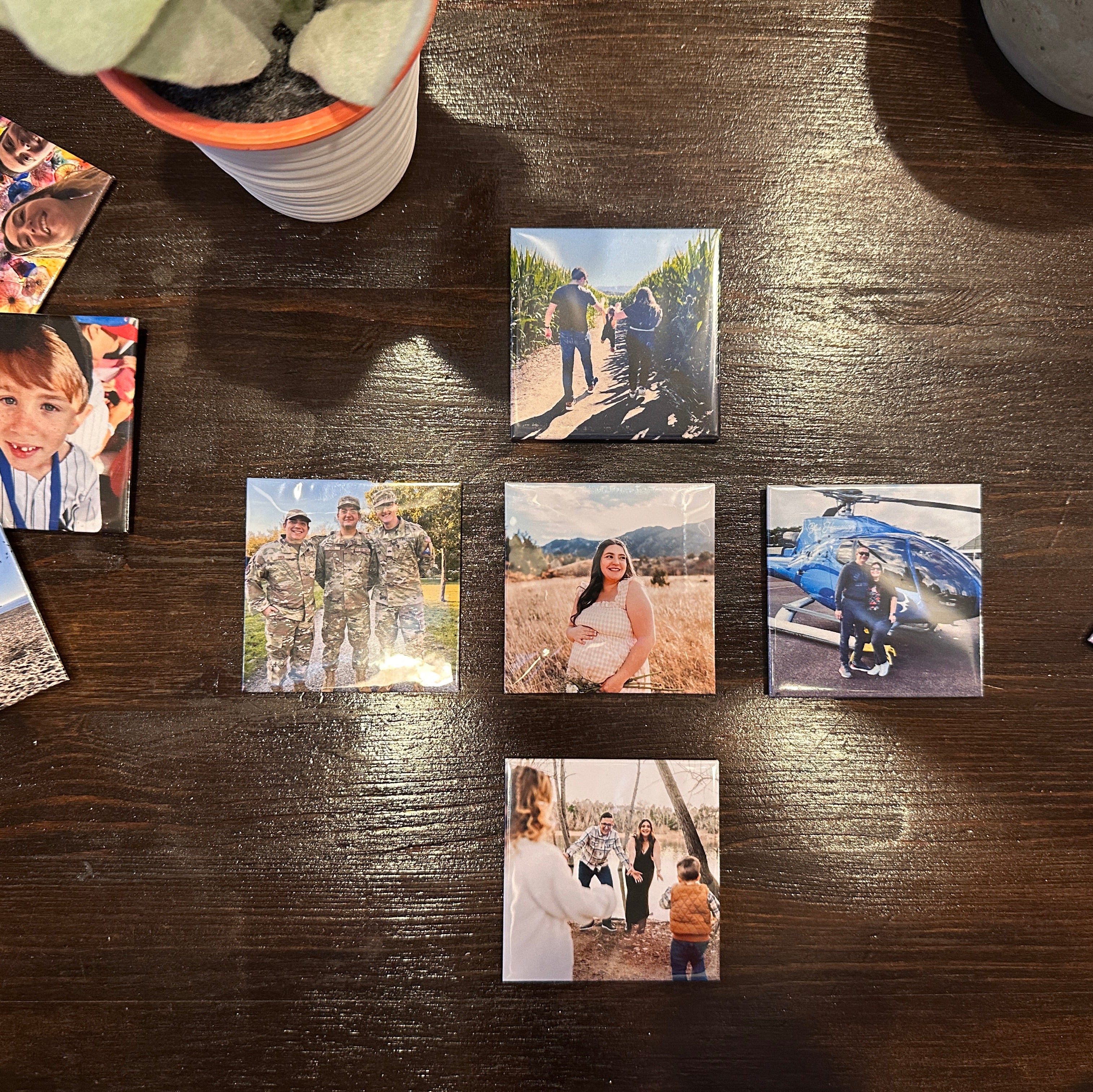6 Photo Tile Magnet Set