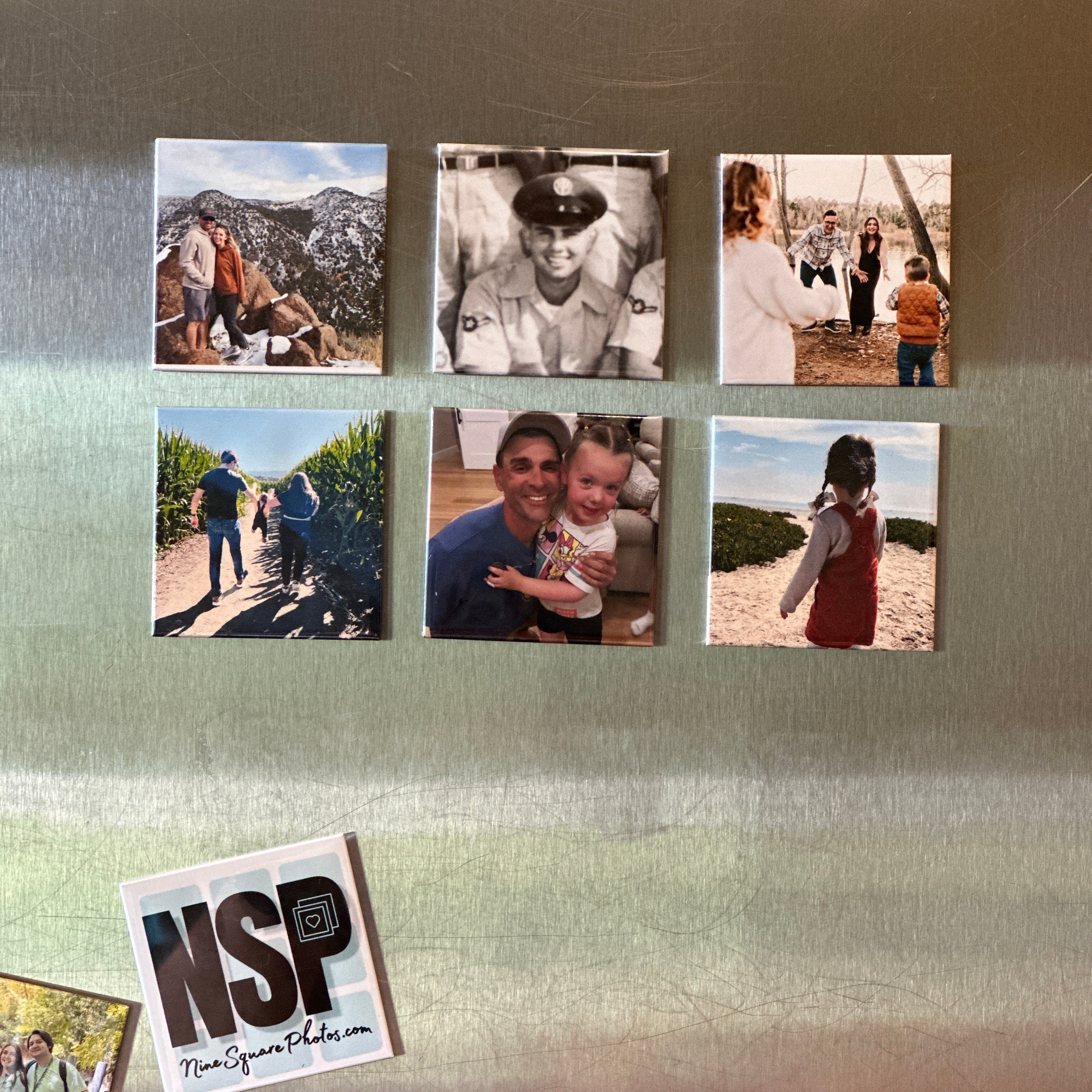6 Photo Tile Magnet Set